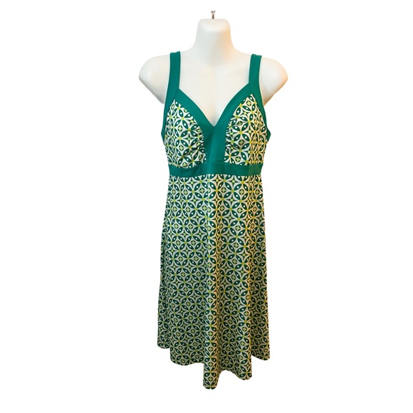 Patagonia Dresses & Skirts - PATAGONIA Minette Tank Dress: Teal & Lime Green Outdoor Ready Jersey Knit Size M